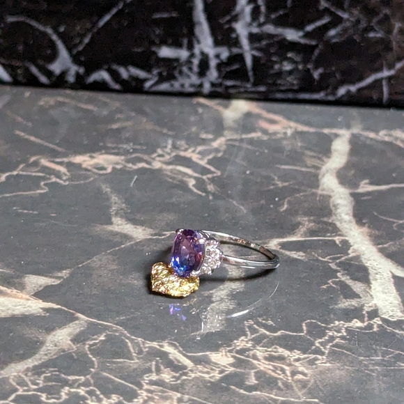 Purple Charmed Aroma Silver Ring - Picture 2 of 2